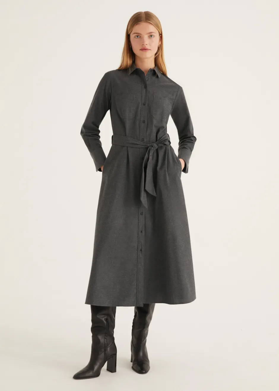 Robes | Rosso35 Robe longue avec ceinture